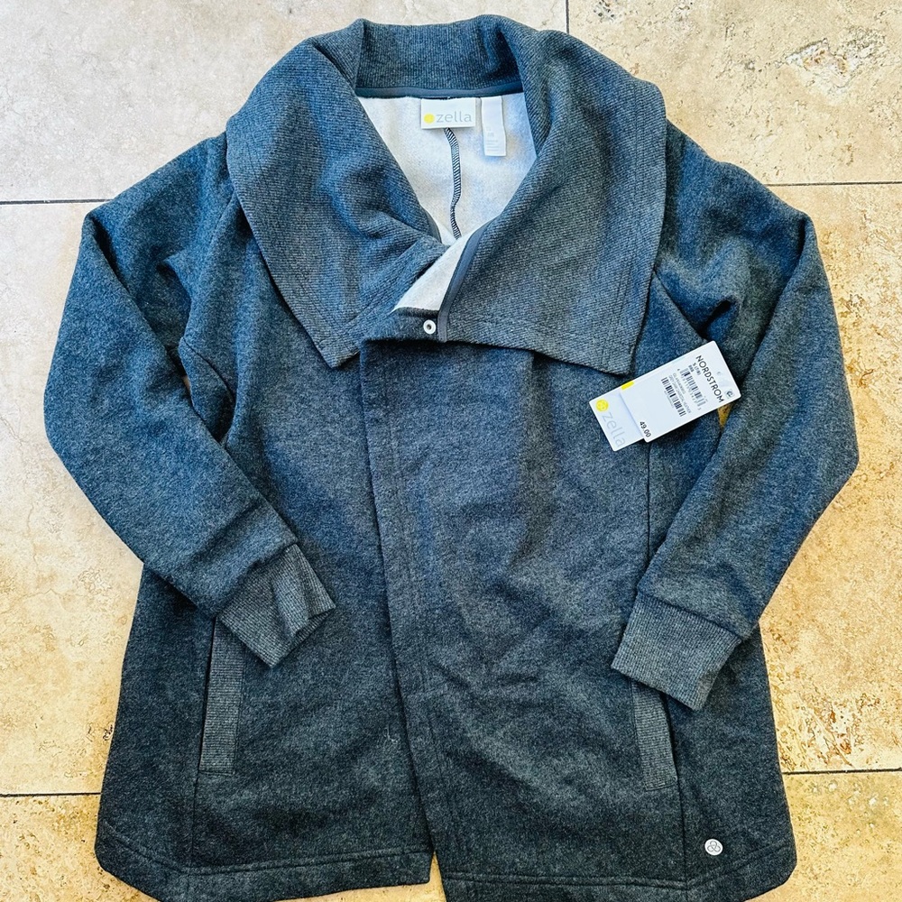 NWT - Brand new sweatshirt Zella jacket. Sweatshirt material. Very comfortable.